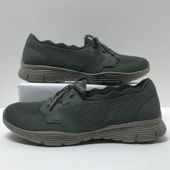 Skechers Washable Knit Slip-On Shoes - Seager in Olive - Picture 9 of 16